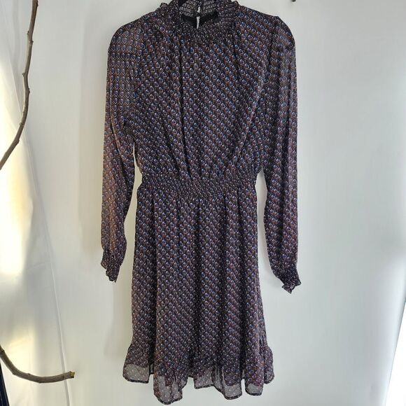 Avec les filles patterned long sleeve mini dress - Picture 2 of 13